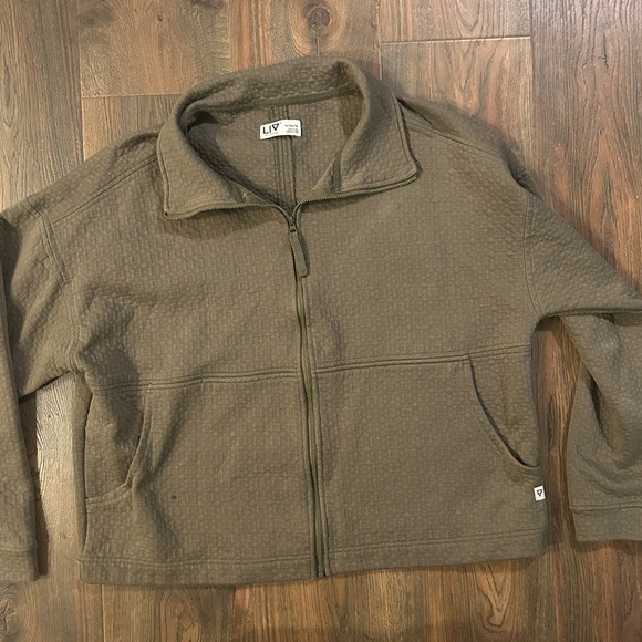 Liv Outdoor Jackets & Blazers - LIV Outdoors Olive Green Outdoor Full Zip Jacket